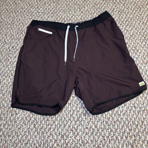 Vuori Banks Athletic Shorts 7" Men's Size XXL Dark Maroon Athletic Workout Gym - Picture 5 of 11
